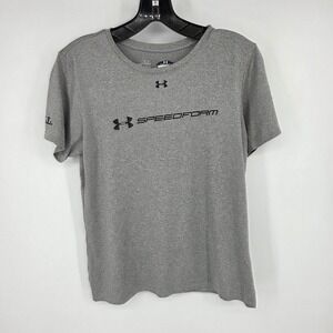 Under Armour Speedform Heatgear Loose TShirt Womens Medium Gray Athletic Top